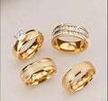 4 Gold Plated Ring Set
