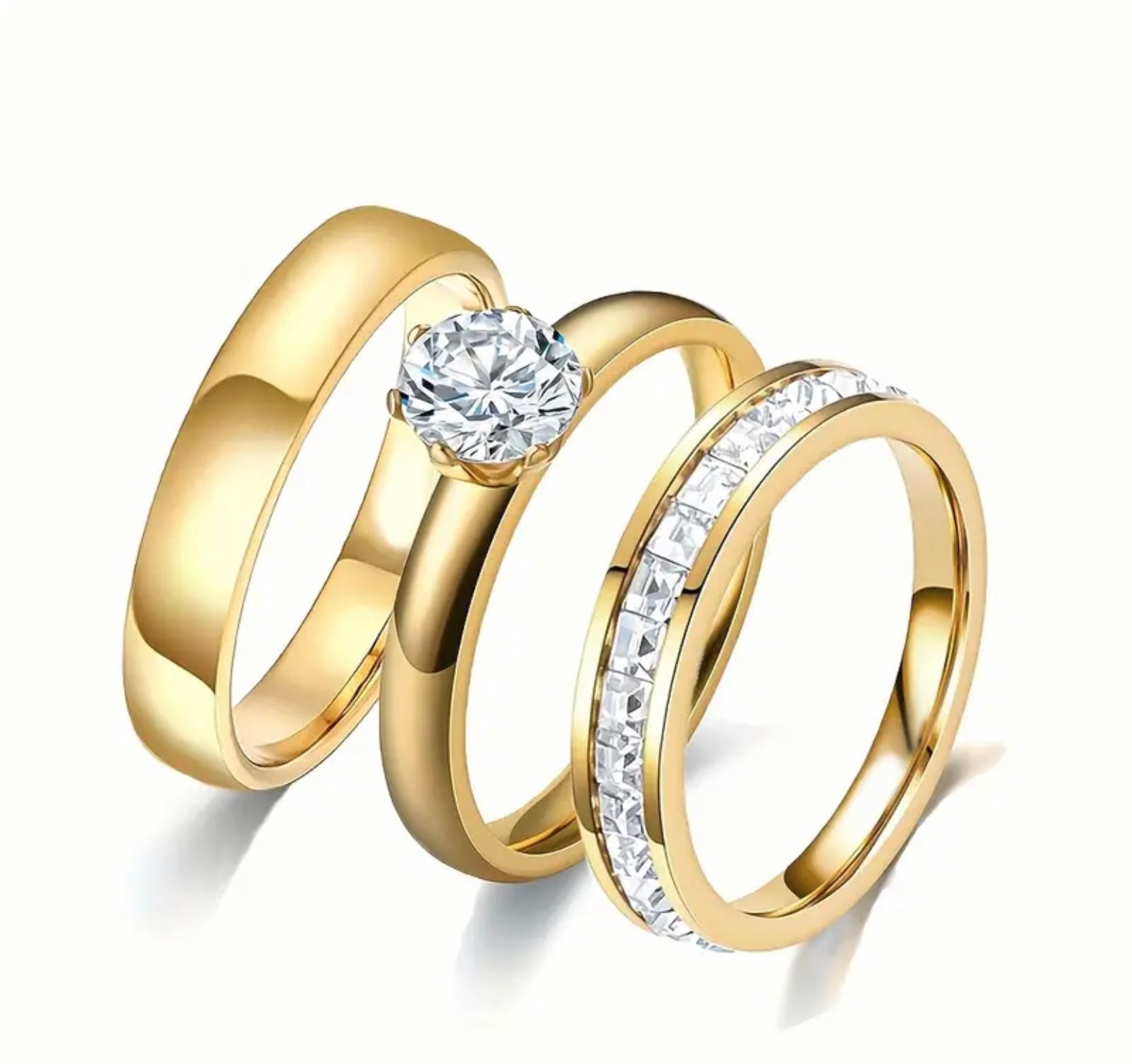 3 Stainless Steel Rings