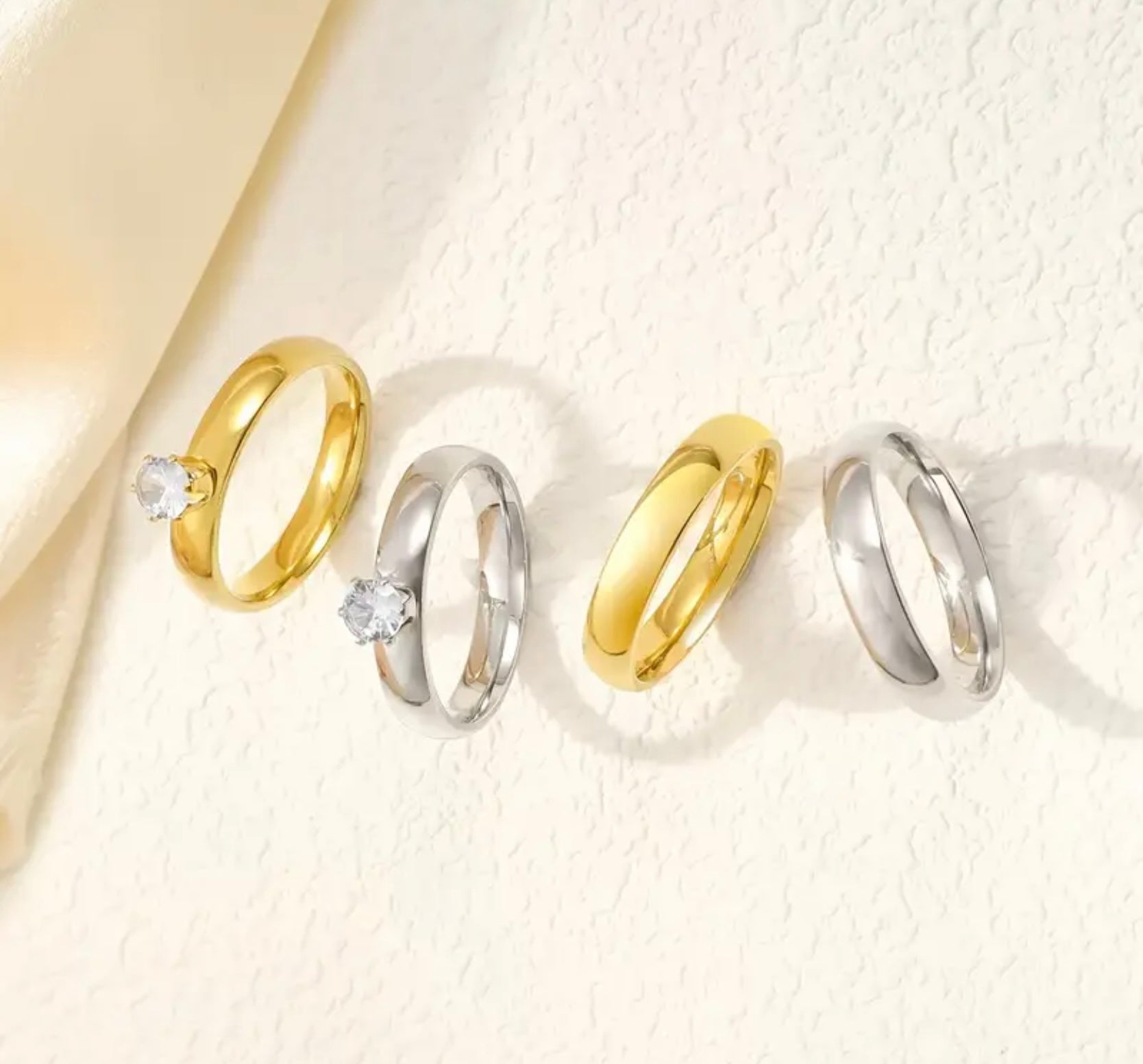 3 Stainless Steel Rings