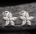 Flat back Flower Earrings