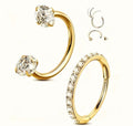 Hoop and Horseshoe Nose Ring Combo