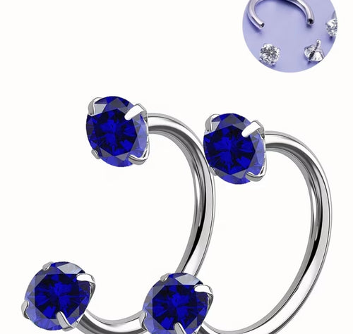 2 Horseshoe Shaped Nose Rings
