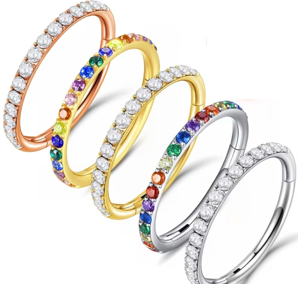 Gold Plated Titanium Hoop Nose Ring