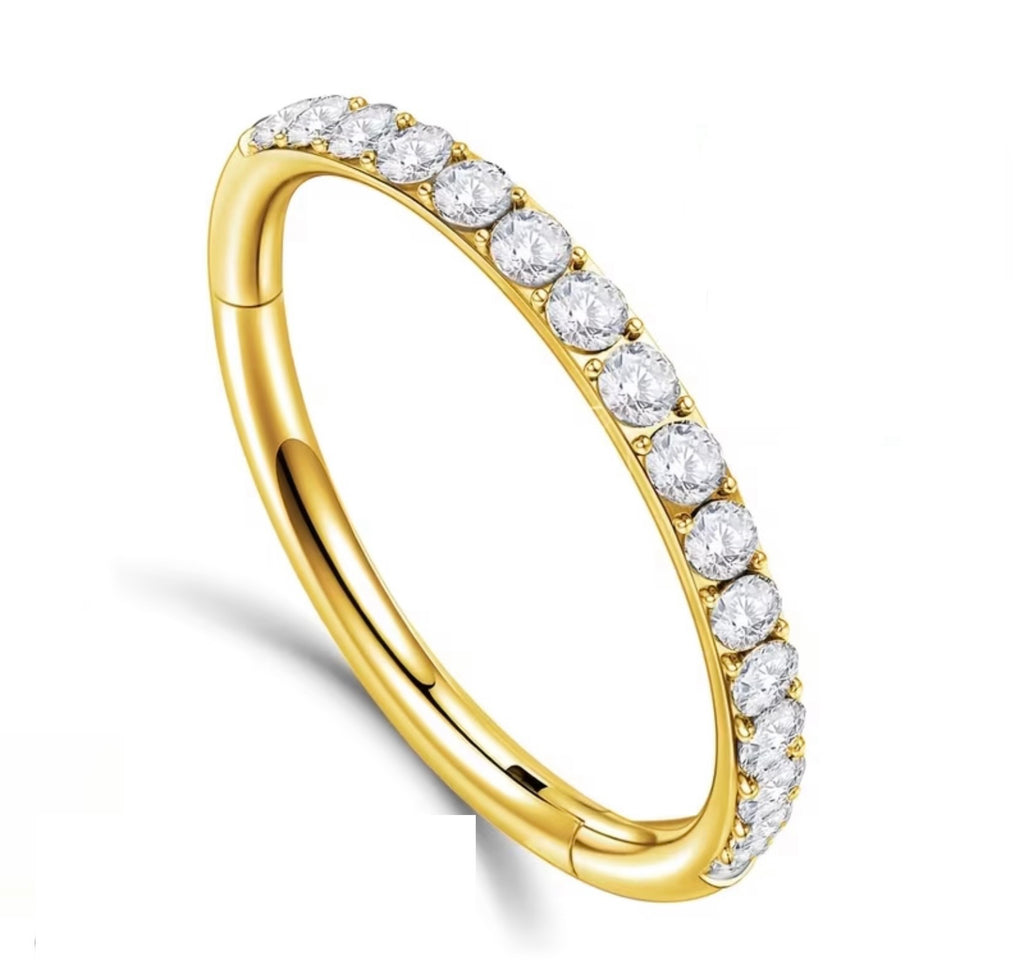 Gold Plated Titanium Hoop Nose Ring