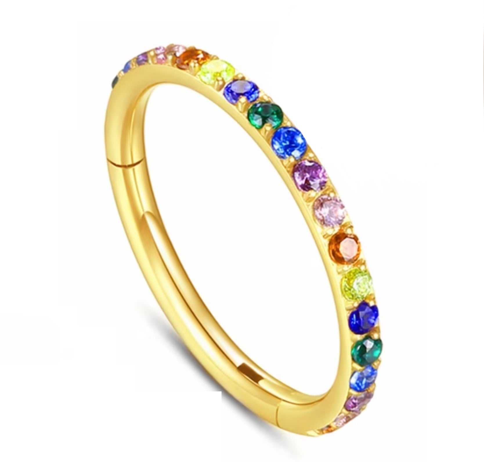 Gold Plated Titanium Hoop Nose Ring