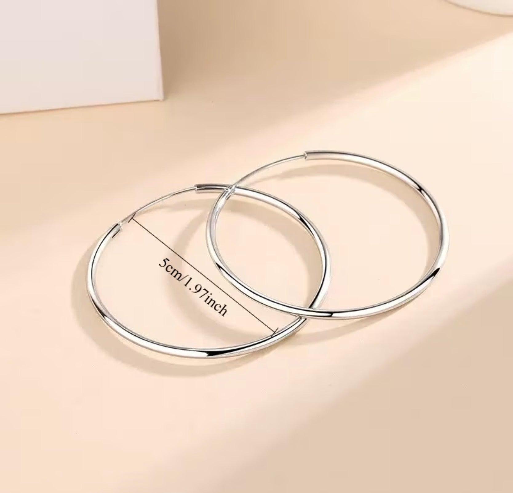 Waterproof Gold Plated Stainless Steel Thin Hoop Earrings