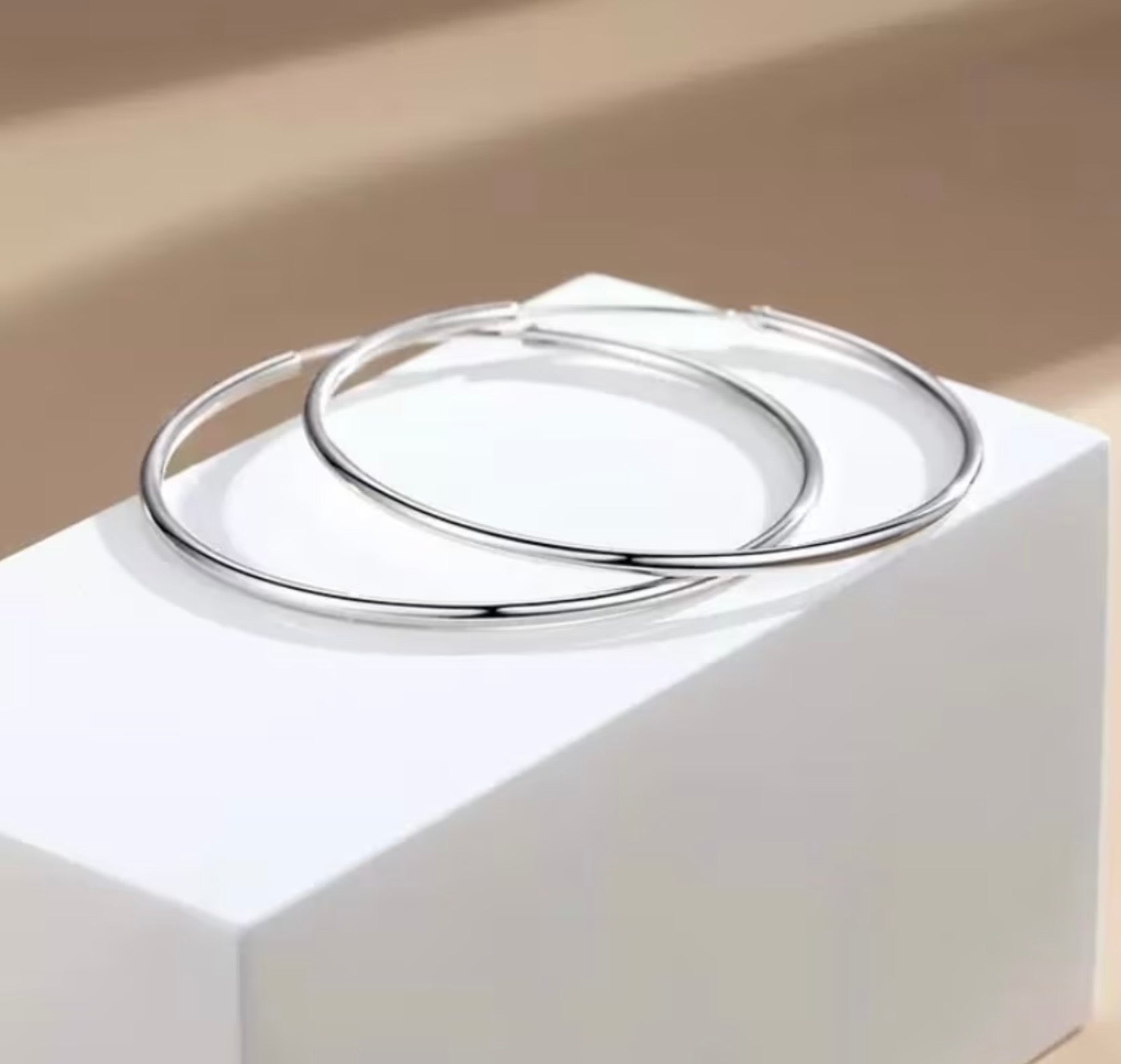 Waterproof Gold Plated Stainless Steel Thin Hoop Earrings