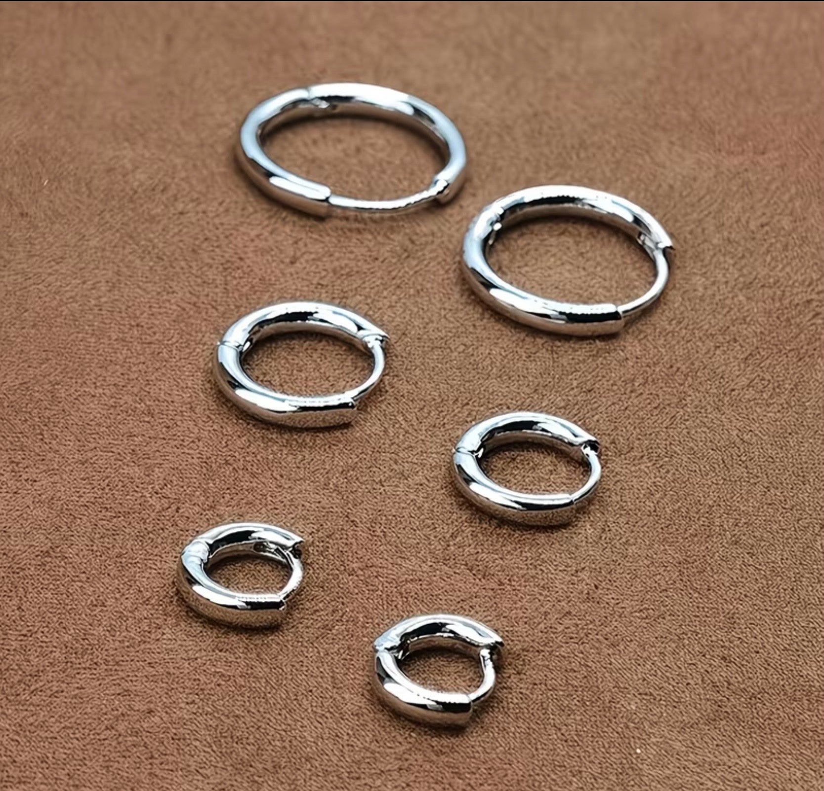 Waterproof Gold Plated Stainless Steel Stacking Huggie Earrings 3-Pack
