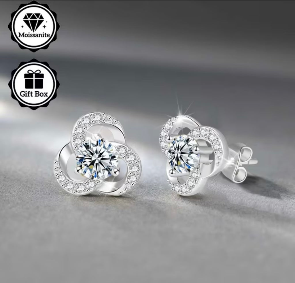 0.5 Carat Moissanite Stud Earrings