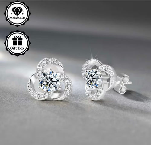 0.5 Carat Moissanite Stud Earrings