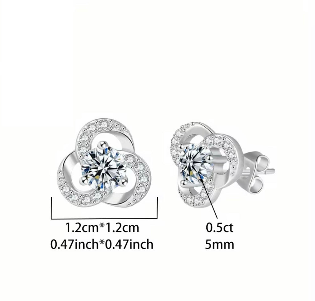 0.5 Carat Moissanite Stud Earrings