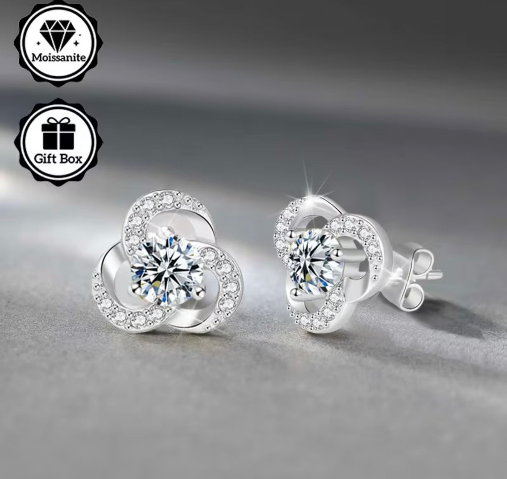 0.5 Carat Moissanite Stud Earrings
