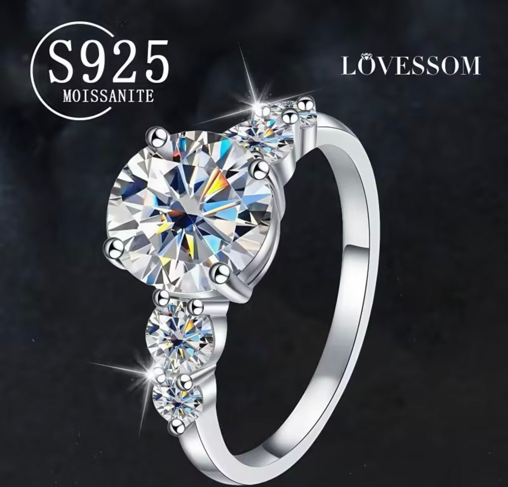 3.8 Carat Moissanite 925 Silver Ring