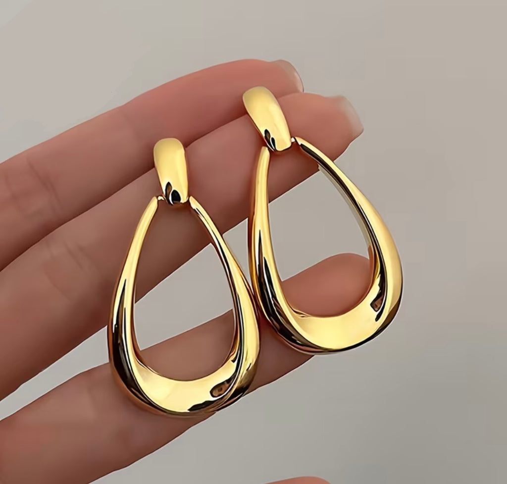 Waterproof Stainless Steel Dangling Earrings