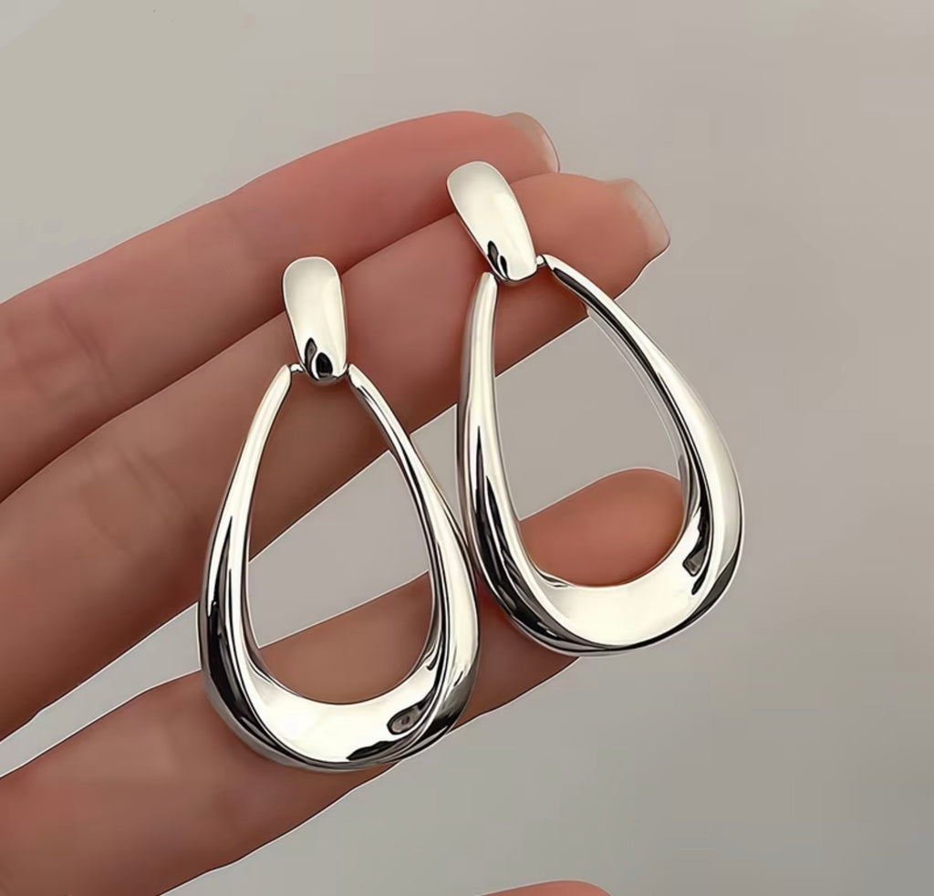 Waterproof Stainless Steel Dangling Earrings