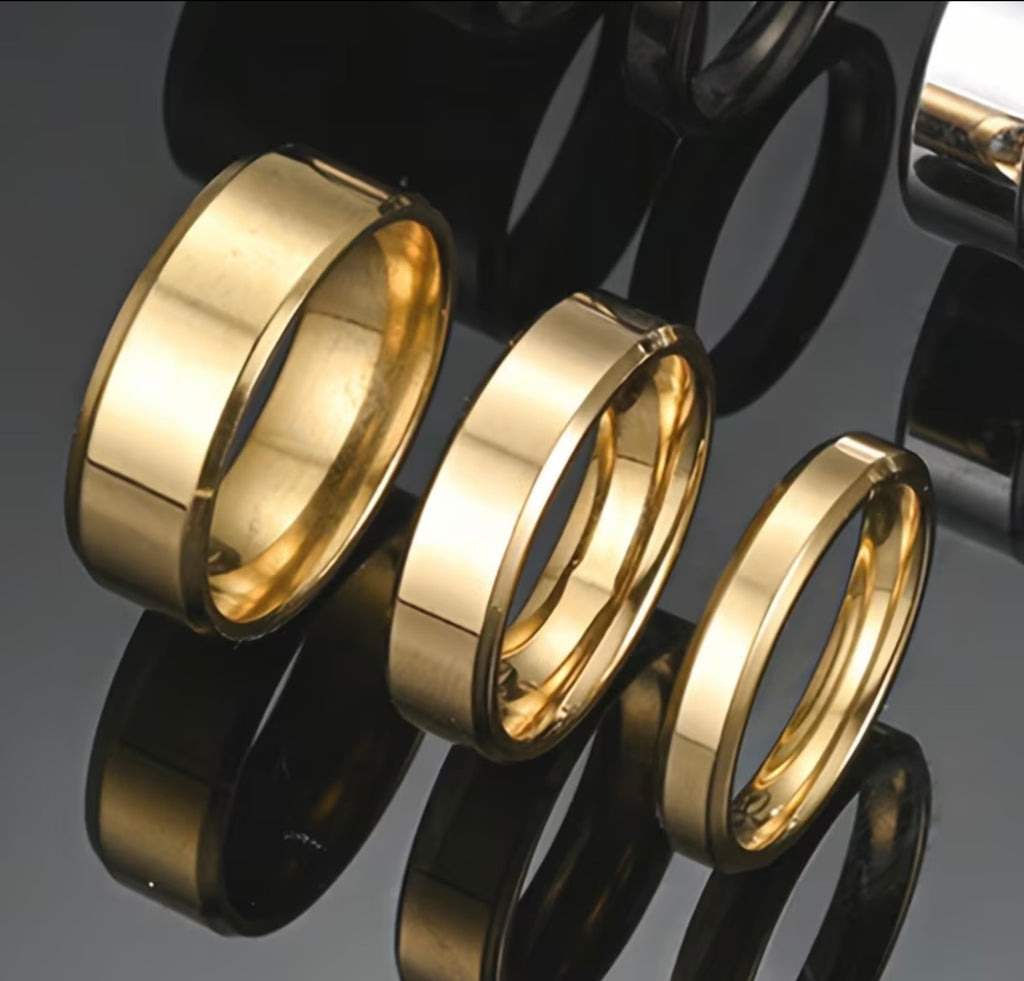 Waterproof Stainless Steel Men’s Ring 3 Pack