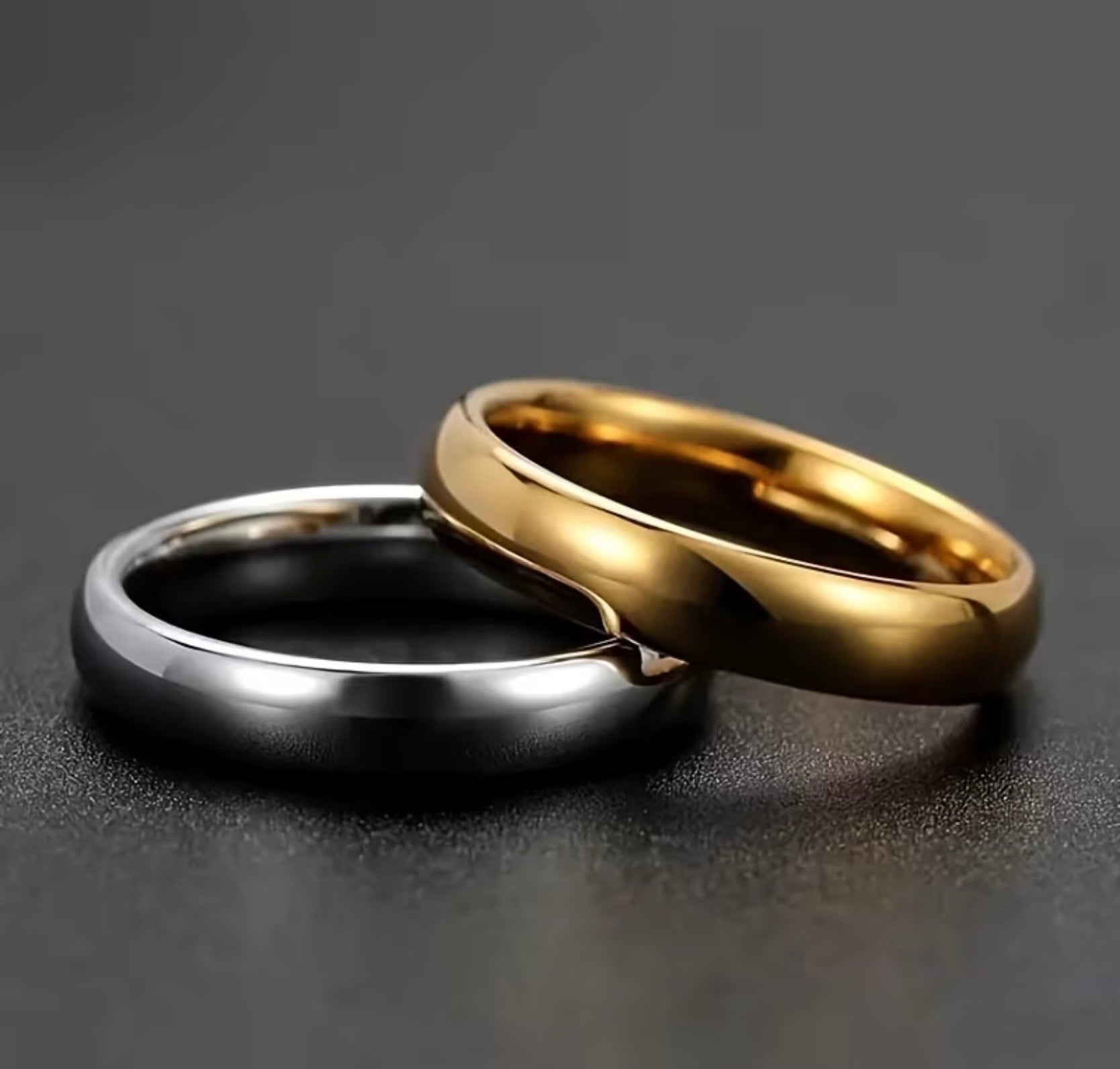 Waterproof Stainless Steel 18K Gold Plated Men’s Ring