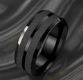 Waterproof Stainless Steel Men’s Black Ring