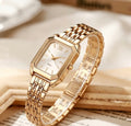 Gold Small Rectangular Watch